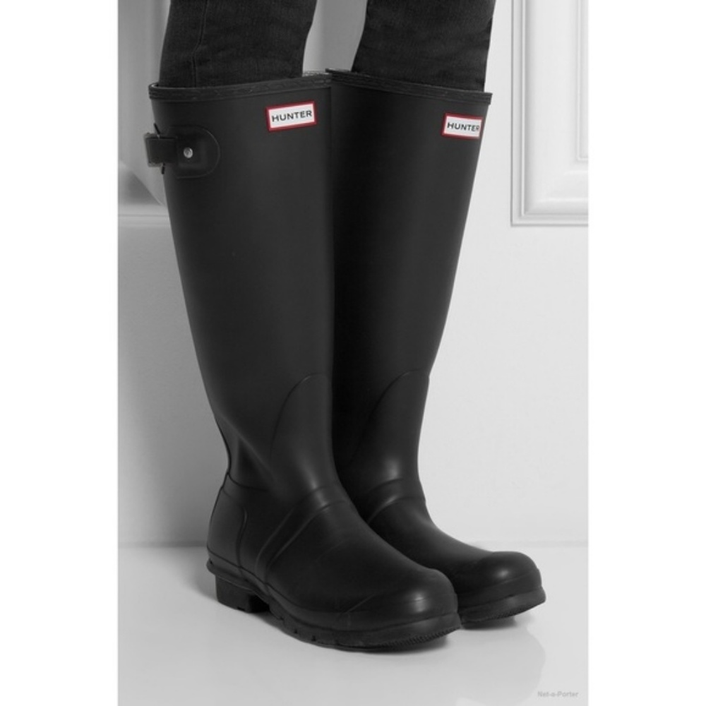 Black Tall Hunter Boots